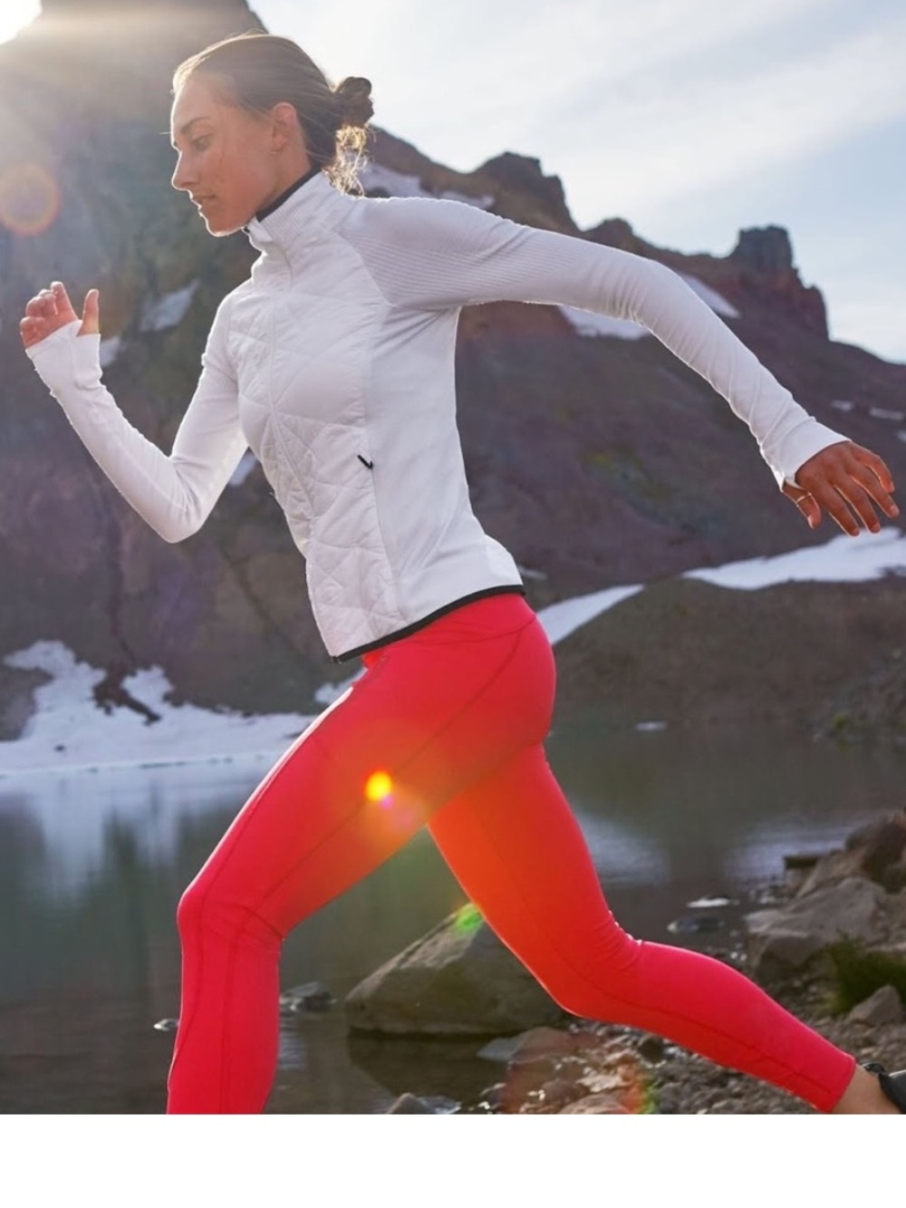 Athleta Flurry Force Insulated PrimaLoft® Jacket Quilted White, Size Large